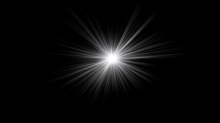 Fototapete - Sun Light Overlay, Sun rays overlay, Sun rays light isolated on black background, overlay design, optics special lens light effect, abstract lens flare light over black background
