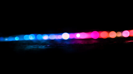 Leinwandbilder - Light flare filter, Blur glow overlay, Sunlight reflection, Bokeh radiance, Defocused blue white orange color gradient texture abstract background
