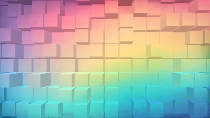 Cube Extrude pastel grainy gradient abstract background, noise texture effect, banner poster header design