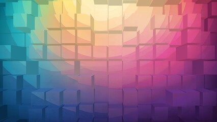 Cube Extrude pastel grainy gradient abstract background, noise texture effect, banner poster header design