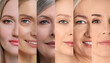 © New Africa - Beautiful women of different ages, collage. Banner design