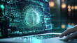 © Worakit - digital representation of secure network on laptop screen, showcasing data flow and connectivity. scene conveys sense of technology and innovation