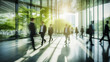 © Digital Snapshots - Sustainability theme. business people walking in an eco-friendly office building
