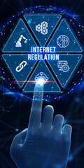 Wall Mural - regulation compliance rules law standard business technology concept. 3d illustration