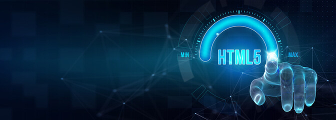 Wall Mural - the concept of business, technology, the internet and the network. html5. 3d illustration
