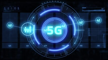 Poster - The concept of 5G network, high-speed mobile Internet, new generation networks. Business, modern technology, internet and networking concept.