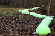 © mailcaroline - erosion water protection filter sock barrier on leaves landscaping construction environment background