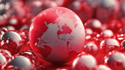 Wall Mural - world_in_data_red
