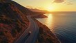 © Engineer Jahid - Driving on beautiful roads in colorful sunset