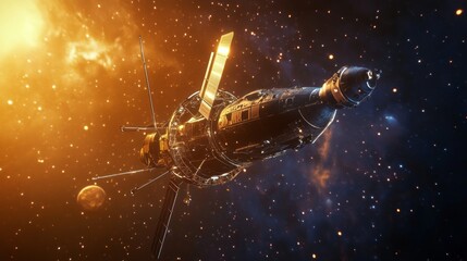 Wall Mural - space probe with space for text