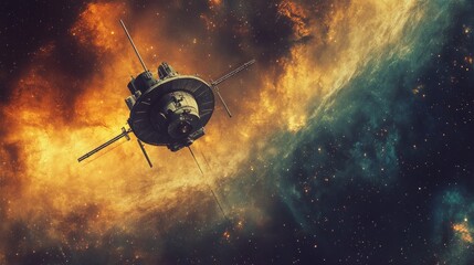 Wall Mural - space probe with space for text