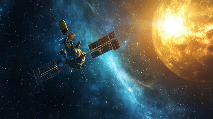 Wall Mural - space probe with space for text