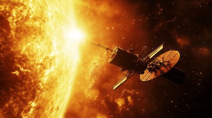 Wall Mural - space probe with space for text
