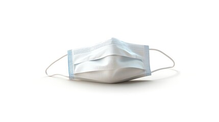 A pair of surgical masks isolated on white background