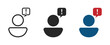© Nkrumah - Complaint icons for customer service and communication support. Poor feedback icon or sign