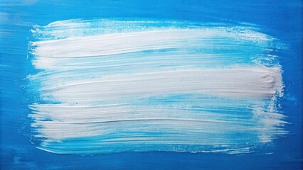 Abstract blue background with white brush strokes