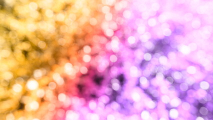 Wall Mural - Colorful glowing lights blur bokeh abstract background Glittering aesthetic textured pattern