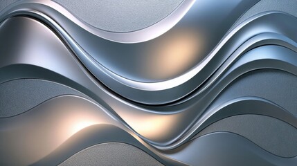 Abstract Metallic Waves With Textured Background