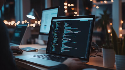 A team of programmers is creating a website for their company. They're using design and coding skills to build the site.