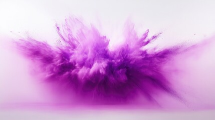 Radial spread of purple powder explosion