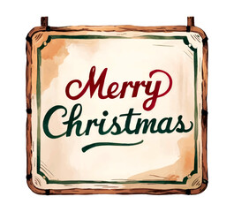 Merry christmas vintage sign