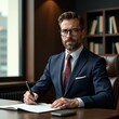 © Global Perspectives - Lawyer who provides legal advice in the office trading house legally real estate