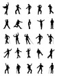 © Adikris - Silhouette collection of male dancer in ballroom dance pose. Silhouettes of man dancing in various pose.