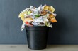 © masud - Overstuffed Trash Can: A Visual Reminder of Food Waste