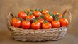 © Nijat - Vibrant fresh tomatoes arranged in a woven basket, capturing the essence of freshness and natural beauty, with ample copy space for your creative needs.