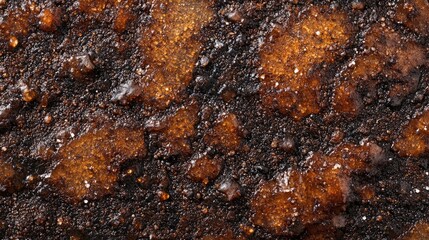 Burnt sugar texture creates an intriguing background image, offering rich visual depth and ample writing space. This unique burnt sugar texture enhances any design.