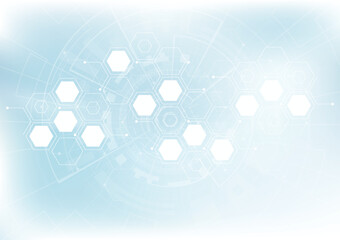 Abstract background hexagons design. science futuristic energy technology. Hi-tech digital concept. Vector  illustration