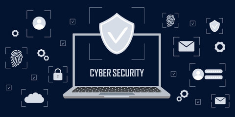 Padlock With Keyhole icon in. personal data security Illustrates cyber data or information privacy idea. Protective shield sign digital security with the image of a padlock.
