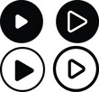 © Sultana Design - Video icon set. play button icon symbol. Video camera sing. Web media interface play symbol.