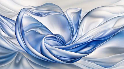 Aufkleber - Explore the elegance of blue geometric abstract art featuring flowing textures and modern design elements