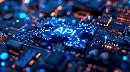 3d illustration API - Application Programming Interface. Software development tool. Business, modern technology, internet and networking concept