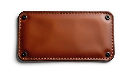 stylish clothing patch mockup featuring detailed leather grain and smooth edges
