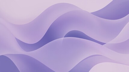 Poster - Soft Purple Waves Abstract Background Design