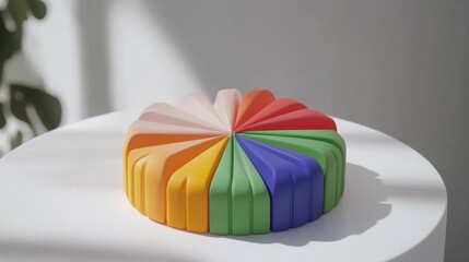Aufkleber - Colorful geometric shape on a modern table