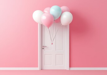 Wall Mural - Balloons & Door.