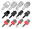 © Gopal - News microphone vector icon collection. vector illustration set.