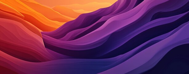 Wall Mural - Abstract Purple Landscape.