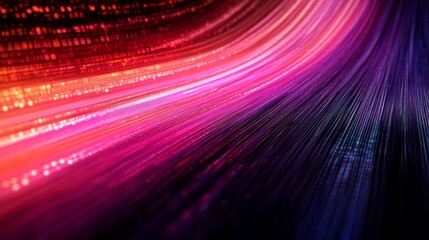 Leinwandbilder - Vibrant Abstract Light Patterns in Motion