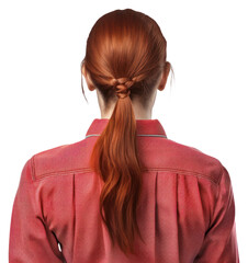 Wall Mural - PNG Ponytail adult woman back.