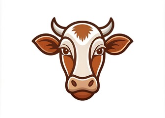 a colourful cow head logo creative icon design 