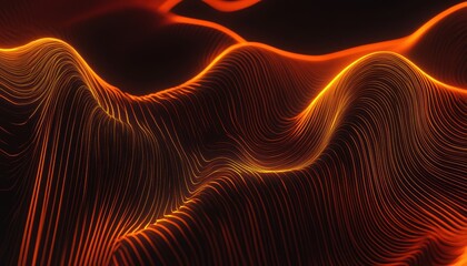 Poster - Abstract Orange Lines.