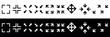 © AsadWafa - Collection of full screen and exit full screen icons. Arrow mark icons. Scalability icons in flat style for web site, UI, mobile app. Vector illustration isolated on black and white background.