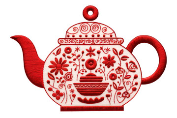 Wall Mural - PNG Chinese Teapot Set teapot chinese new year white background.