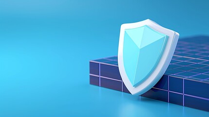 Wall Mural - Shield icon representing digital security concepts