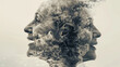© Natalia Klenova - A black and white double exposure portrait of a woman smiling