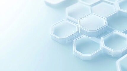 Wall Mural - a blue background with a white hexagon pattern